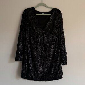Misguided Sequin Long Sleeve Dress